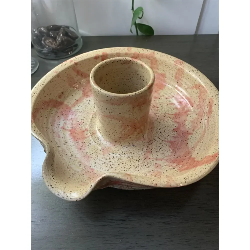 Cottage Pottery Vertical Chicken Roaster, With Spout and Handle, Glazed